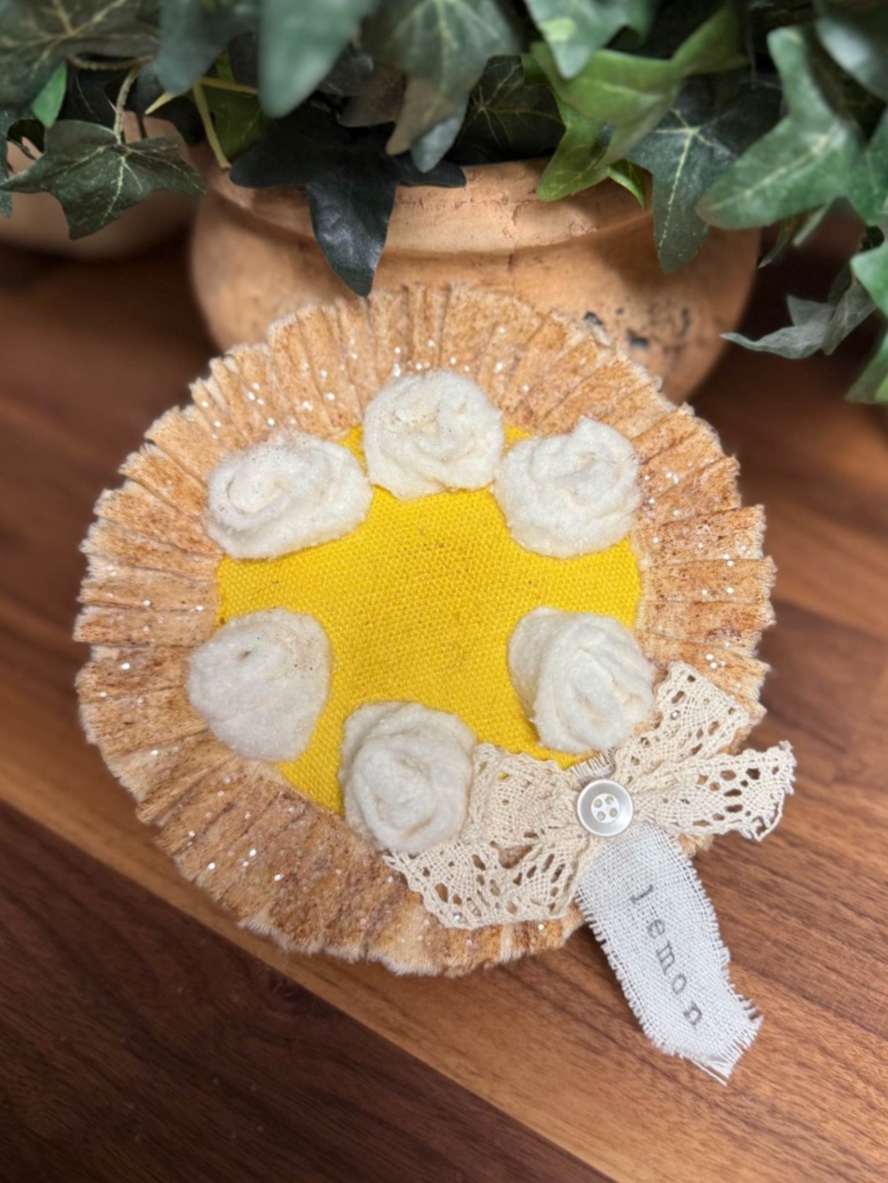 Handmade Lemon Pie Decor